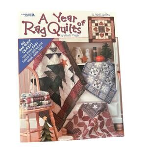YEAR OF RAG QUILTS wall hanging decor pattern templates sewing craft book 2004